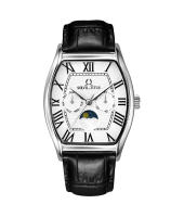 Solvil et Titus Barista Multi-Function Quartz Black Leather Men Watch W06-03219-001