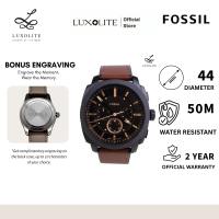 [Luxolite] Fossil Analog FS6101 Machine Chronograph Brown Leather Men Watch