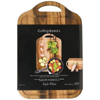 Pearl Life Acacia Wood / Rubber Wood Cutting Board M / L Size | Natural Wooden Kitchen Chopping Board