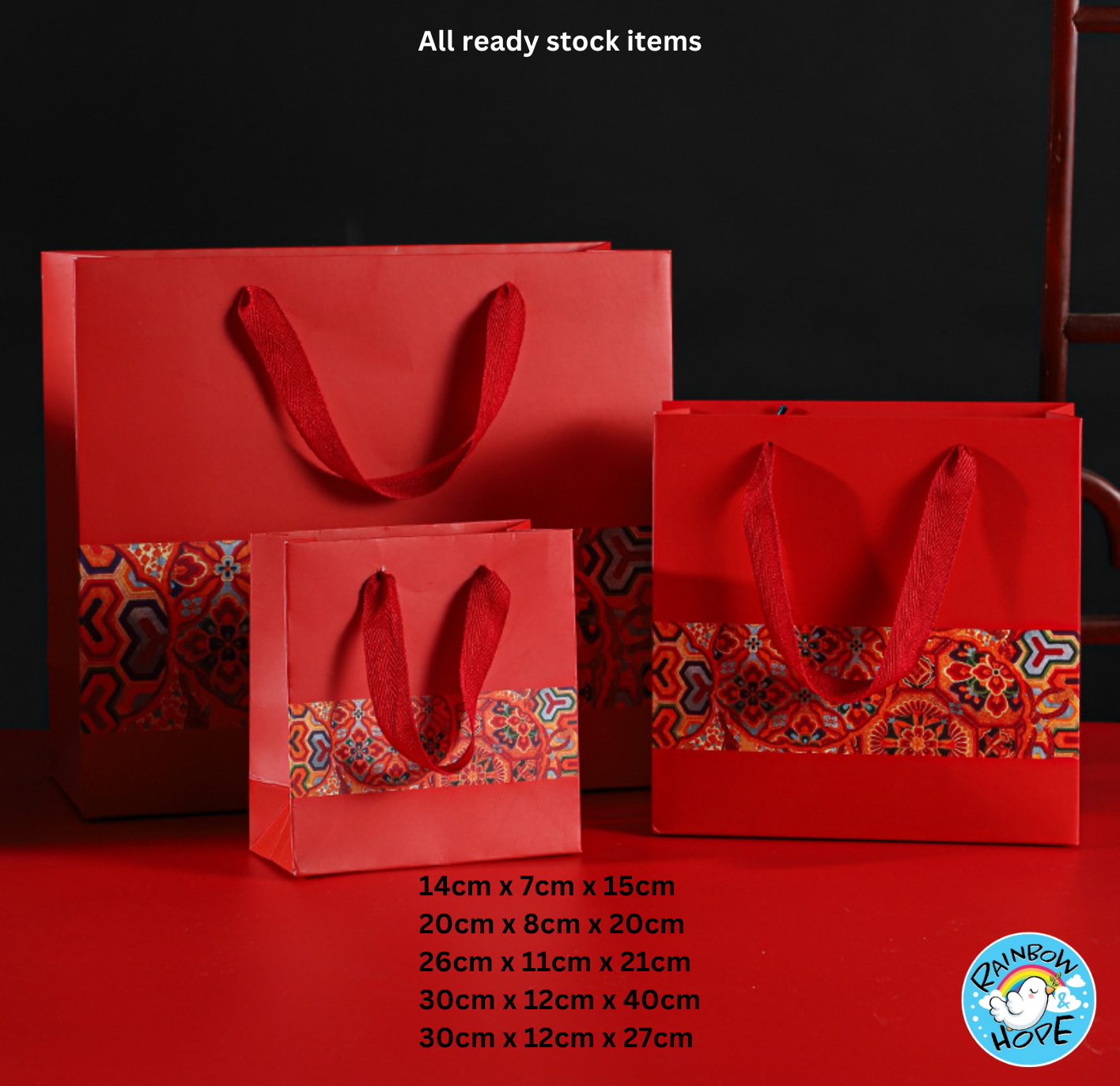 LOCAL SELLER 🇸🇬【Ready Stock】Premium Quality Paper Bag Gift Bag Birthday Party Goodie Bag Paper Bags for Gift 好质量礼物结婚喜庆礼品
