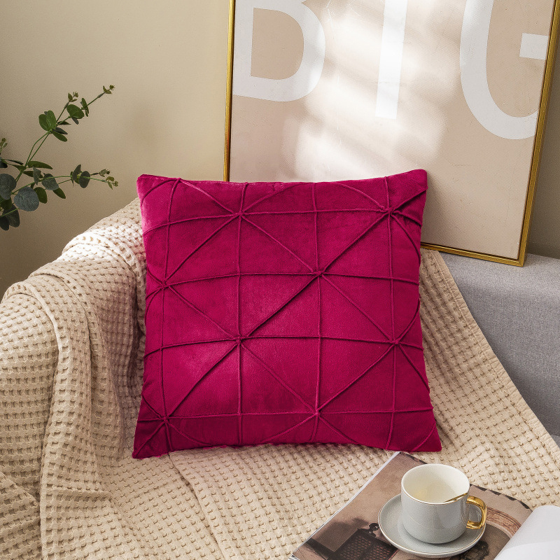 SG Solid Colour Velvet 45x45cm 55x55cm Cushion Cover Nordic Home Decorative Throw Pillowcase - ( VARL BY THE ESPACE COLLECTION )