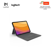 Logitech Combo Touch iPad Air 10.9″ / 11″ / 13″ (M2/M3/M4 Gen 4/5) Keyboard Case — Detachable Backlit Keyboard Kickstand Trackpad Smart Connector (Graphite/Sand)