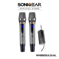 Clearance | SonicGear WM 8800UL Premium Metal Body Dual Professional UHF Wireless Microphone | Vocal Microphone