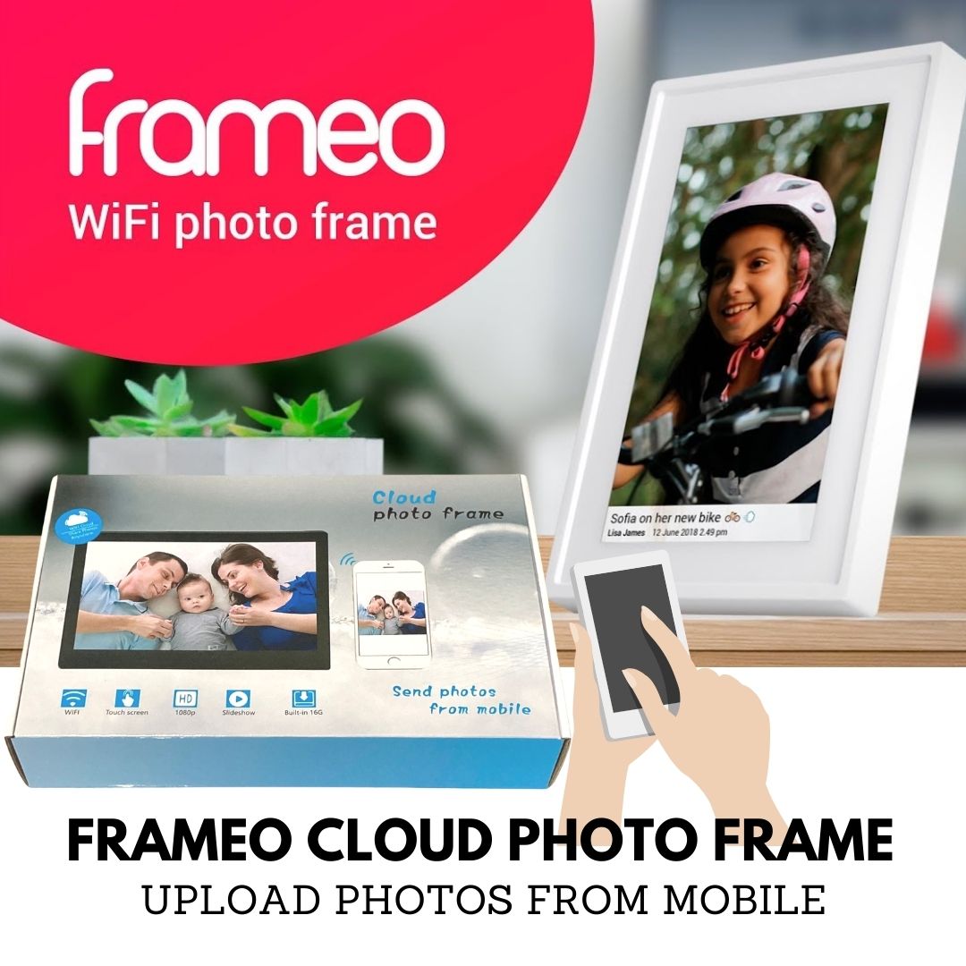 [SG SELLER] FRAMEO Digital Photo Album WI-FI / WIFI [Upload from Phone] Advertisement Panel and Sentimental Gift Idea