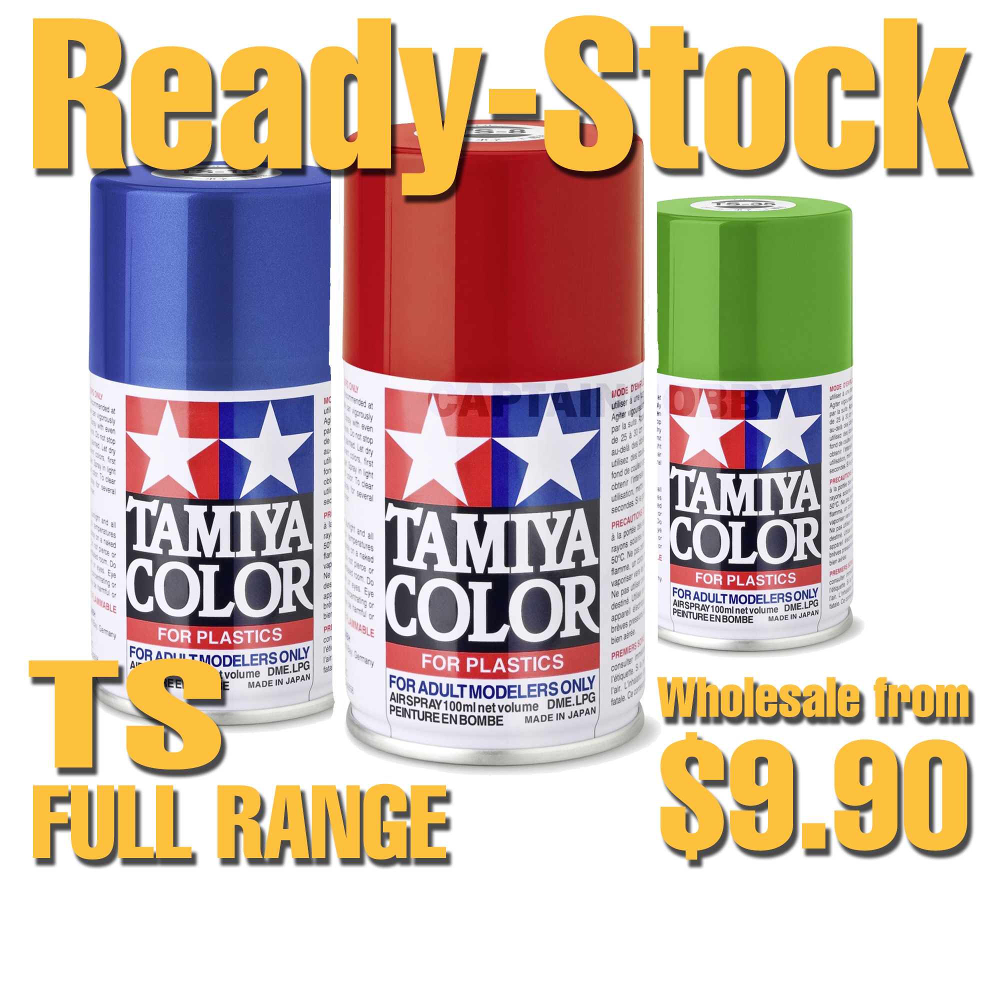 Tamiya TS Color Spray Paint TS-51 to TS-102 –Lacquer Spray for Plastic Model KitCarsAircraftGunpla