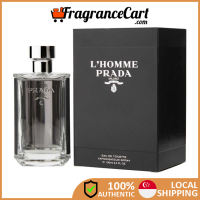 Prada LHomme Prada EDT for Men (100ml) [Brand New 100% Authentic Perfume FragranceCart] Eau de Toilette Man LHomme Silver Chrome Woody