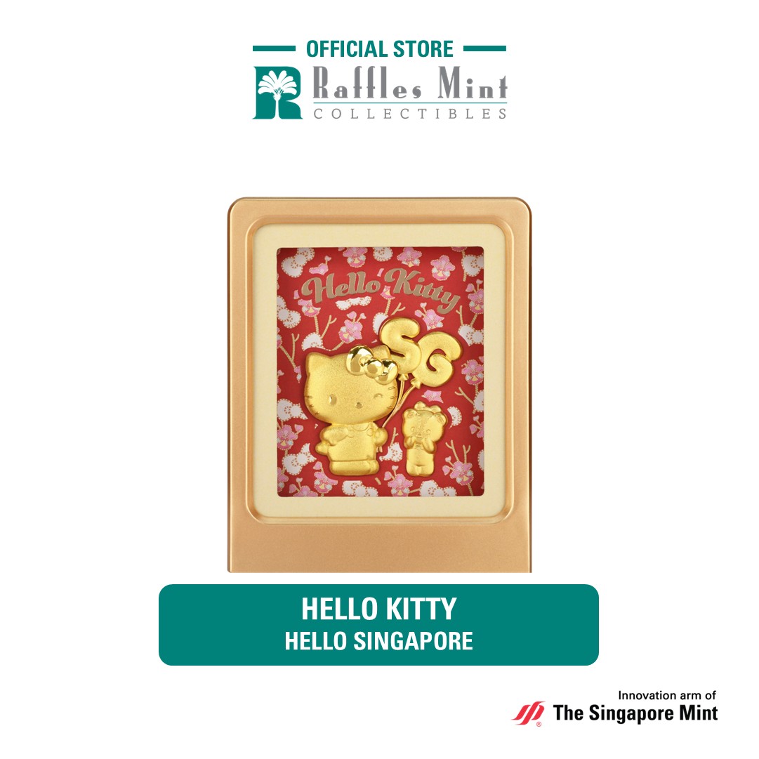 Sanrio Hello Singapore 24K Gold Foil in Frame (Hello Kitty / Kuromi / Cinnamoroll) [The Singapore Mint]