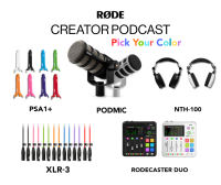 RØDE Creator Podcast | RØDECaster Duo + PodMic + PSA1+ Studio Arm + NTH-100 Headphones | Complete Podcast Studio Bundle