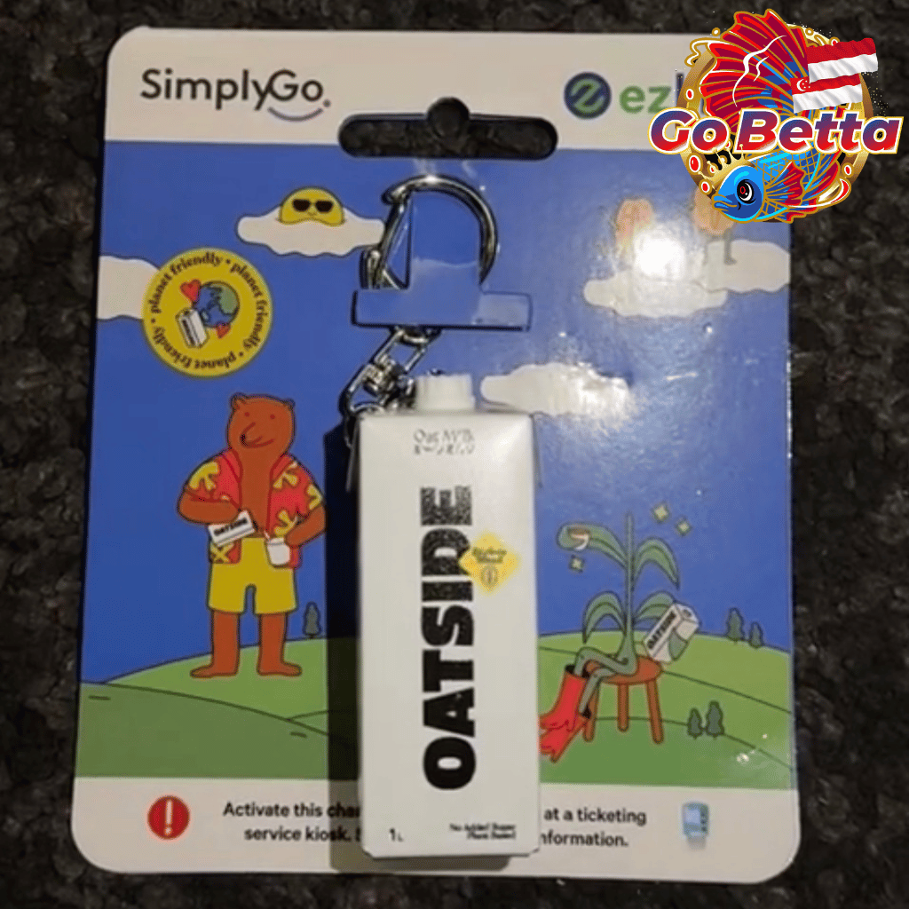 OATSIDE SimplyGo EZ-Link Charm 2 Colours | EZ-Link Card ezlink Singapore MRT Card Singapore Bus Card | Contactless Transit Card Public Transport Card Singapore | Instant Top-Up Easy Reload Contactless Payment Travel Convenience for Commuters Tourists