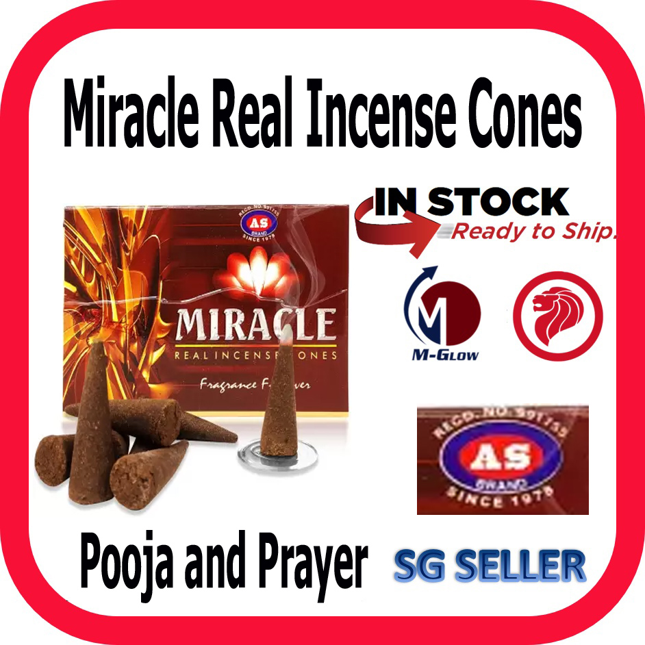 (SG Seller) Miracle Real Incense Premium Dhoop Cones for Pooja and Prayer