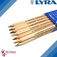 Lyra Giant 4-in-1 Hexagon Multi-Color Colored Pencils Set - Vibrant Shades for Drawing and Crafts