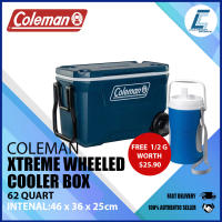 Coleman 62QT Xtreme Wheeled Cooler Box (FREE 1/2G Cooler )