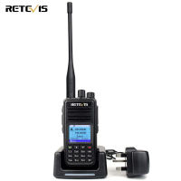 Retevis RT3S DMR Digital 2 Way Radio Dual Band 3000 Channels DCDM DTMF Recording Function Digital Two Way Radio Compatible with MOTOTRBO TierⅠ&Ⅱ (Black)