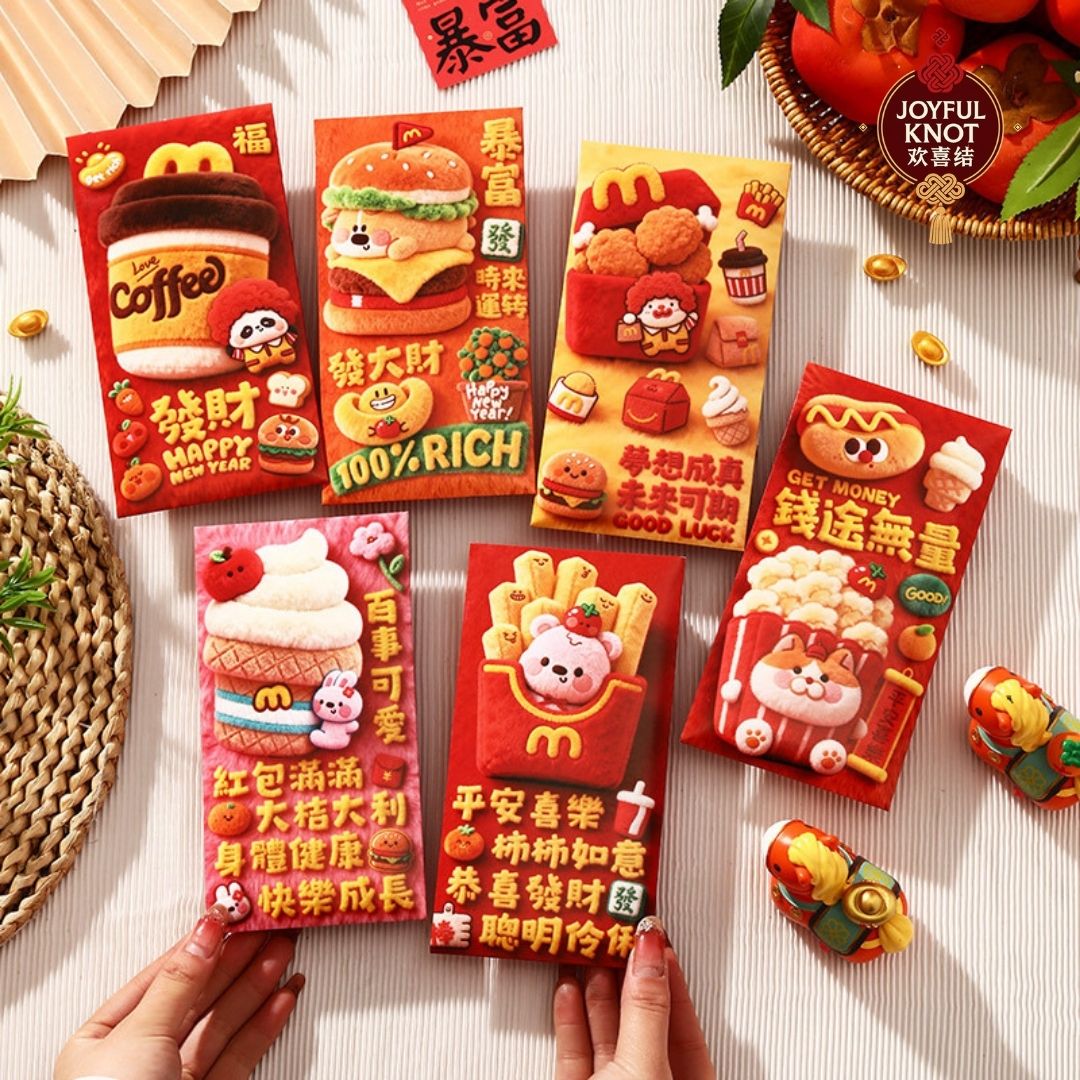 [SG READY STOCK] Premium CNY Red Packet | Year of Horse Angbao | Elegant Angpao/Angpow/Hongbao | 6pcs 马年新款烫金红包