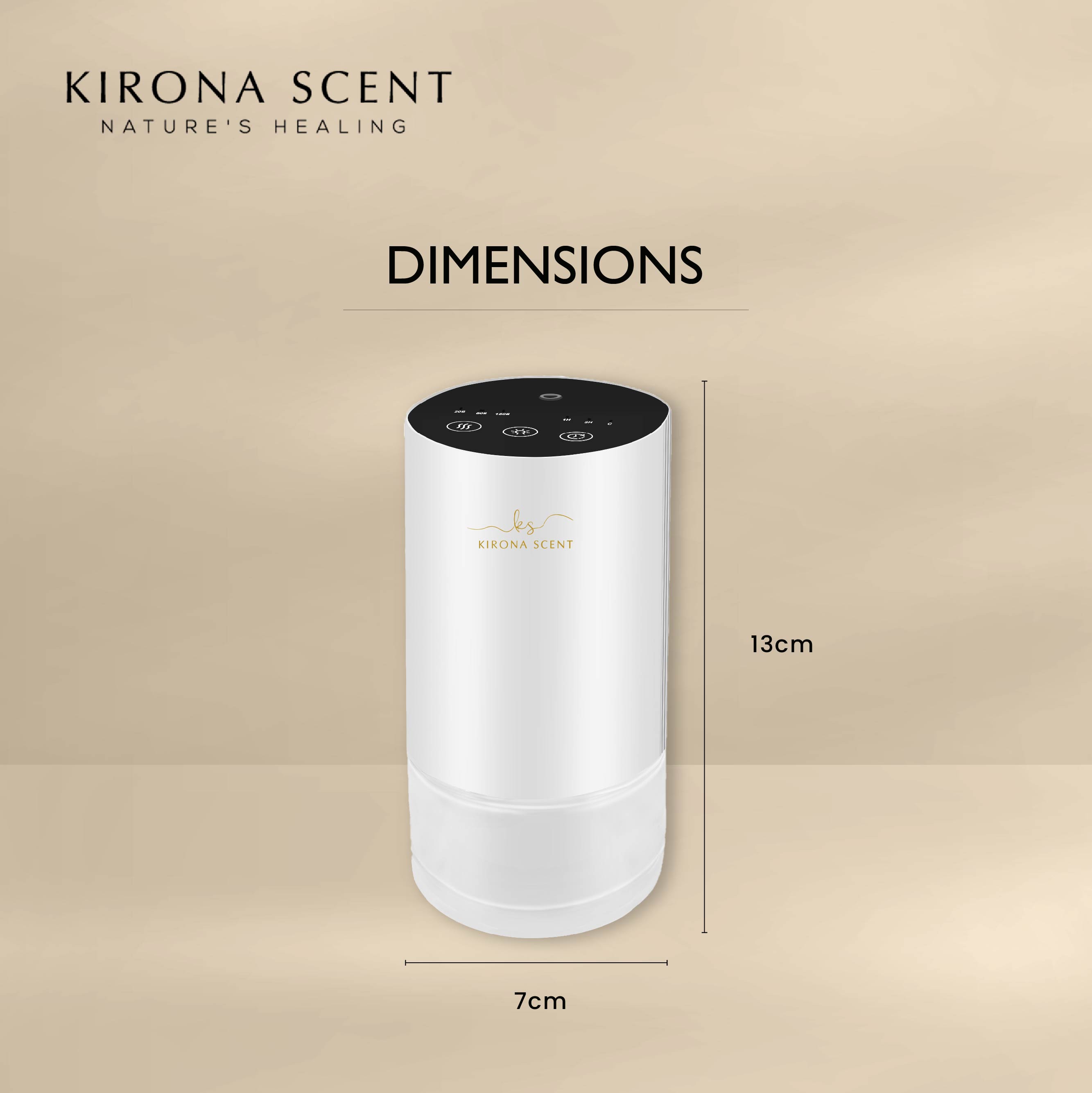 [KIRONA SCENT] Titan Aroma Nebulizer | Space Black | Wireless & Waterless | For Car Home Office