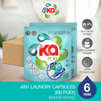 *NEW* Ka 4in1 Laundry Capsules Refill 50 Pods x 6 Packs – Indoor Drying