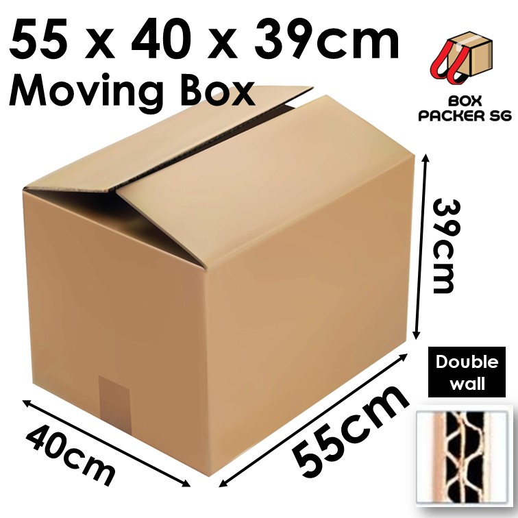 Carton Boxes for House Moving | Carton Box | Big Boxes Shipping Moving Relocation Carton Box 55X40X39CM box packer sg