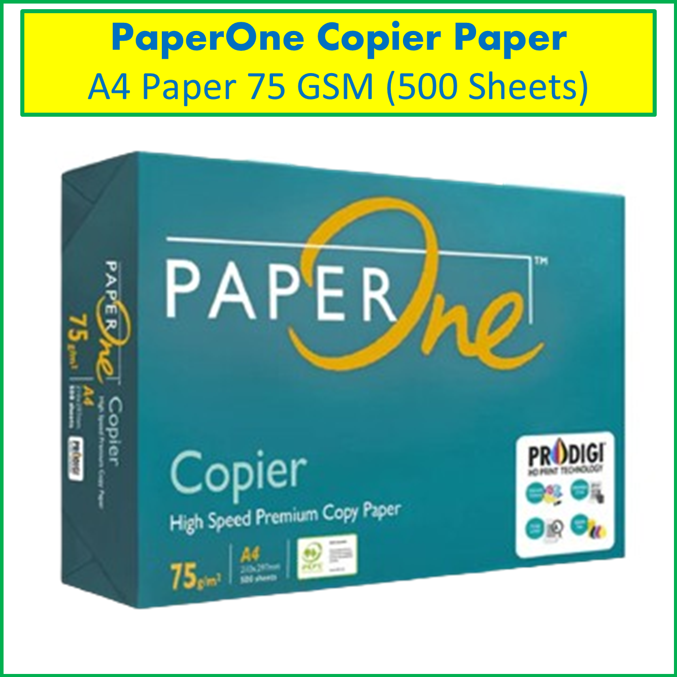 PaperOne A4 Printing Paper - Copier Paper 70gsm - 75gsm [Available in Single Ream / Box]
