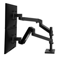 Ergotron LX Pro Dual Stacking Arm | Two Monitor Mount | 2-Piece Clamp | Easy Installation | 10 Years Local Warranty