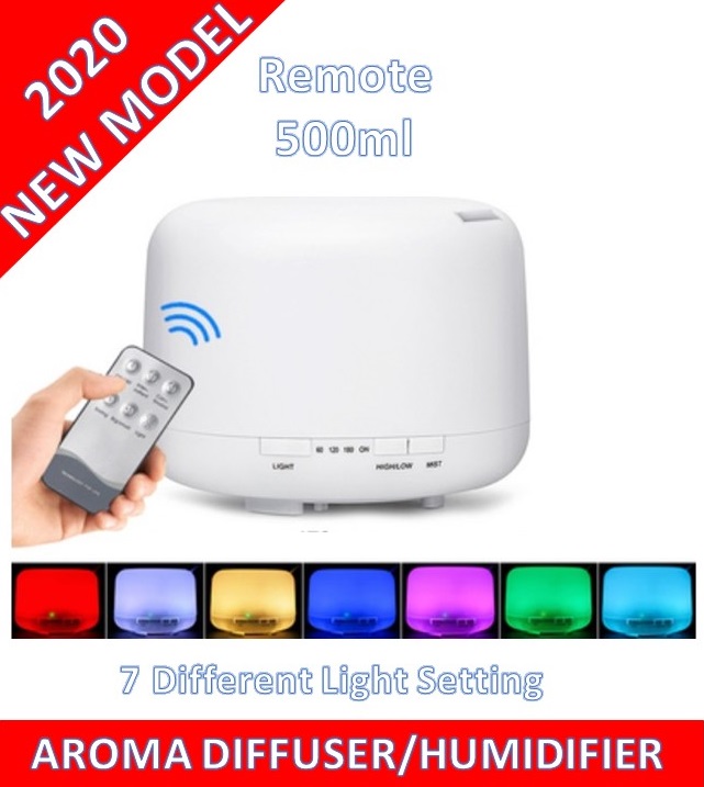 Mini 125ml Ultrasonic Car Aroma Essential Oil Diffuser Aromatherapy Cool Mist Air Humidifier Warm/ 7 Colors LED Light USB TYPE