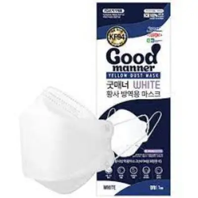 [Made in Korea] Good Manner KF94 Masks White Large 50 sheets / 100sheets (50eaX2box) / 5pcs