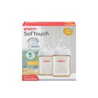 PIGEON SOFTOUCH BPP NURSING BOTTLE PPSU 160ML TWIN PACK LOGO
