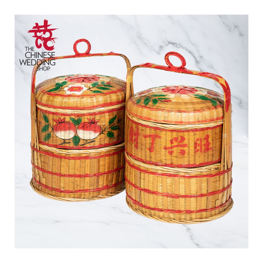 The Chinese Wedding Shop - Rental of 2-tiered Guo Da Li Basket (STORE PICK-UP ONLY)