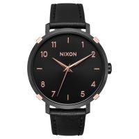 Nixon Arrow Leather 38mm - Black/Rose Gold/Cage (A10913221)