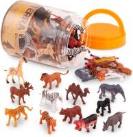 Terra by Battat - Sea Animals / Farm Animals / Horses in Tube Playset - Animal Figures for Kids - 60pcs Multi 2″