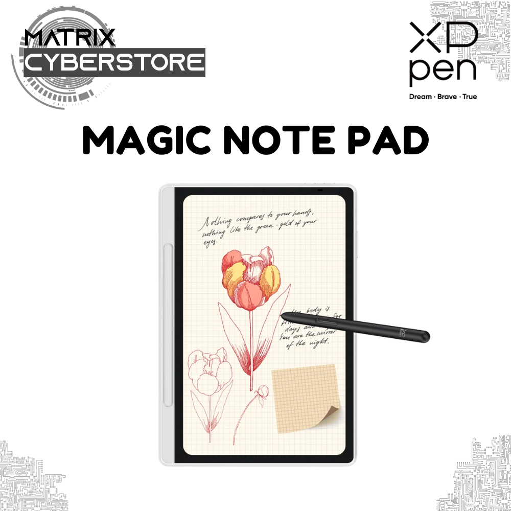 XP-Pen Magic Note Pad | 10.95 Paper Note Taking Tablet 16k Pressure Levels Battery-Free X3 Pro Pencil 2 Powered by Android 14™