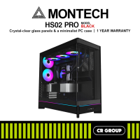 MONTECH HS02 (TG Front) / HS02 Pro (Dual TG 5 Fan ARGB) PC Case (1Yr Montech Warranty)