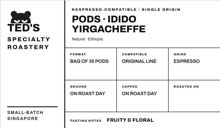 30 x Nespresso Pod, Yirgacheffe Cherry Red