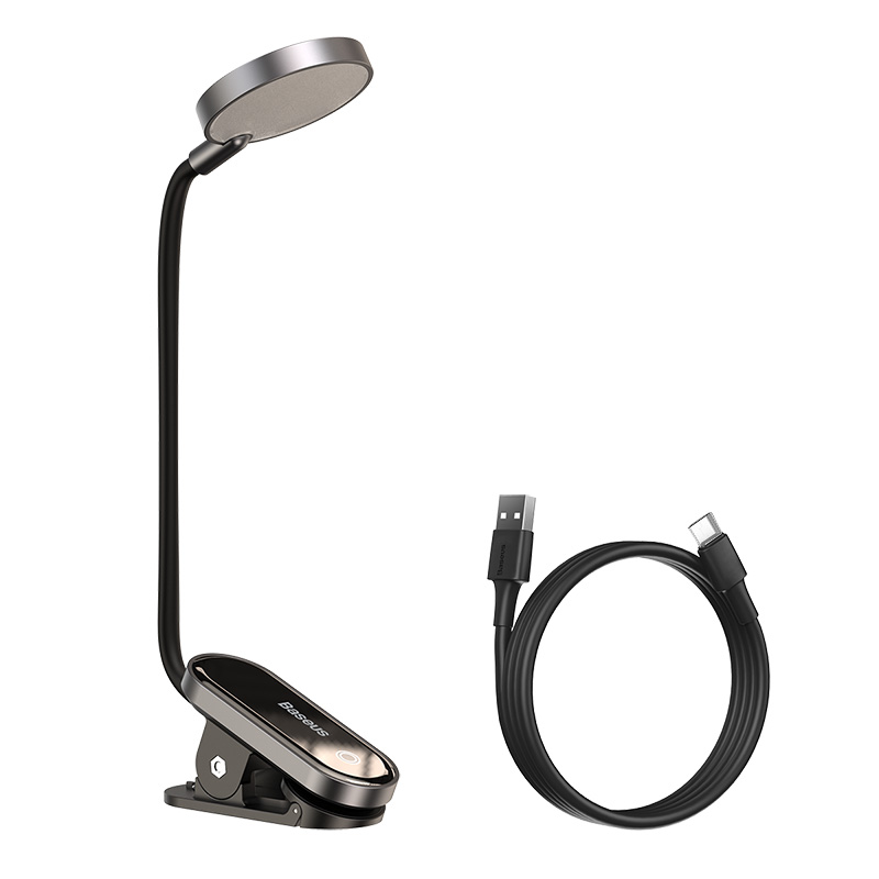 Baseus LED Clip Table Lamp Stepless Dimmable Wireless Desk Lamp Touch USB Rechargeable Reading Light LED Night Light Laptop Lamp For Home Office Children Study Working Light