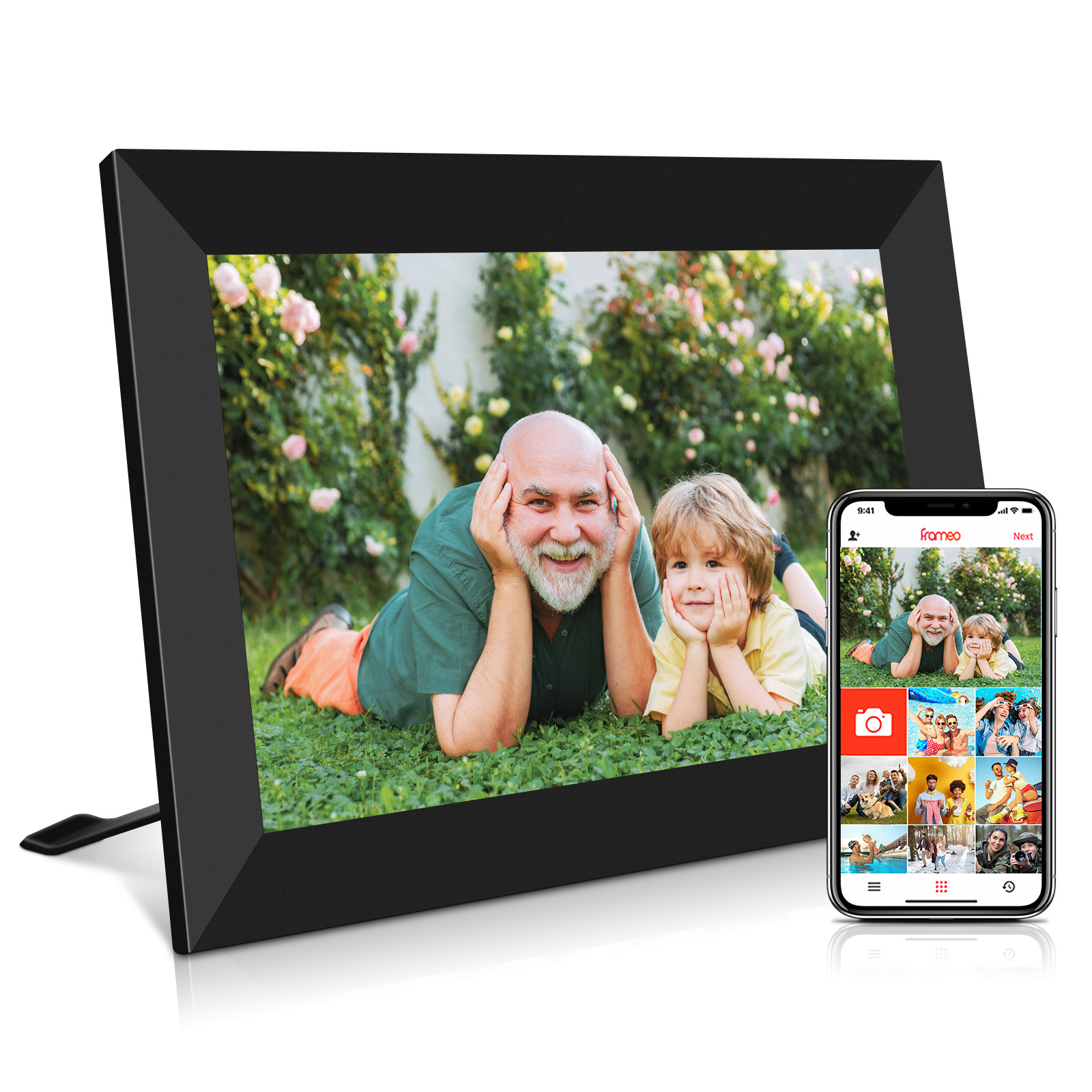 10.1 Inch Digital Picture Frame 1280x800 HDTouch Screen Electronic Smart Photo Frame with 16GB Storage Auto-Rotate Electronic digital photo frame
