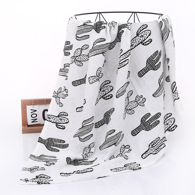 [3 for $11.9] Muslin Bamboo Cotton Baby Wrap Newborn Swaddle Blanket Cover Bath Towel Soft