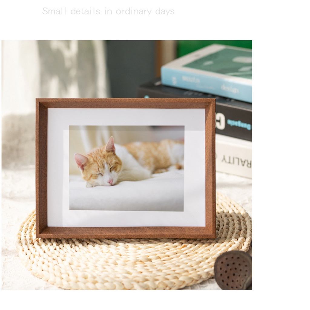 [SG Stock]Simple classic Wooden photo frame 3R/4R/5R/8R/A4 For Table Display Birthday Gift Valentines Day Gift Christmas gift