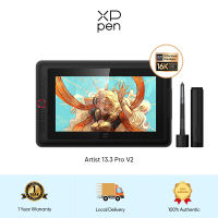 【Local delivery】XPPen Artist 13.3 Pro V2 13.3 Inch Drawing Monitor Pen Display Full-Laminated Graphics Drawing Monitor with Tilt Function and 8 Shortcut Keyswith 16384 Pressure Levels stylus