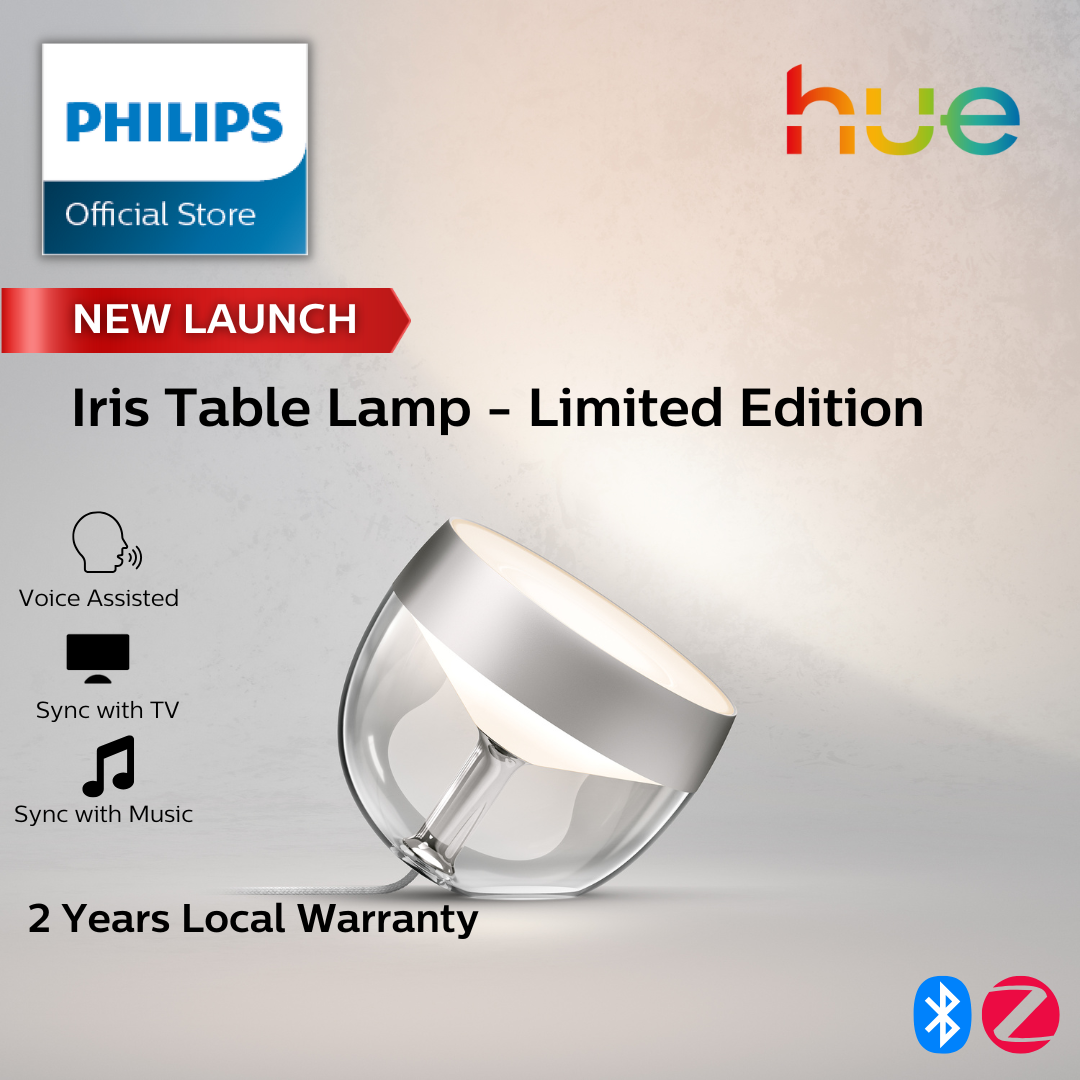 Philips Hue Iris Smart Table Lamp Gold- White and Color Ambiance LED Color-Changing Light