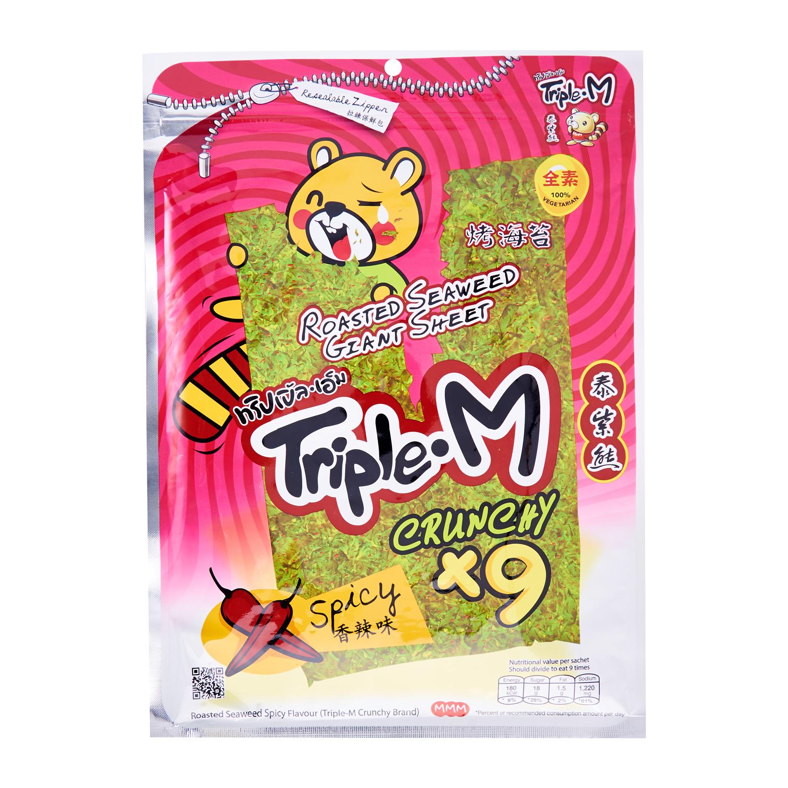 Triple M Roasted Seaweed (Spicy Flavour) 9s