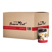 Fussie Cat Grain Free Wild Caught Tuna (24x400g) | Real Fish Meat with High Omega-3 for Skin Allergy Sensitive Stomach
