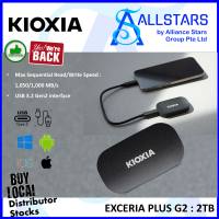 (ALLSTARS : EXTERNAL SSD PROMO ) KIOXIA Exceria Plus G2 1TB / 2TB Portable SSD (USB Type-C / USB-A) (LXD20K001T) (LXD20K002T)(Warranty 3years with GLDE)