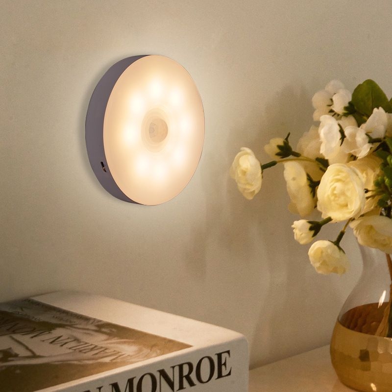 Motion Sensor LED night light Sensor light AUTO ON/OFF High Quality wireless LED Night Mini Light Bedside Lamp Bedroom Nightlight Smart Lighting Wall light for Bathroom wall lamp led Led induction lamp wall light bedroom rechargeable led light