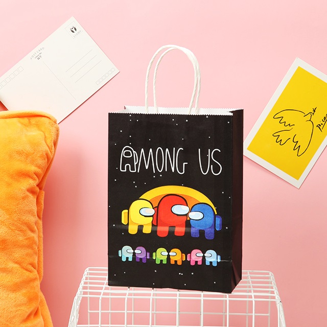 ✨💖 Paper Bag 5Pcs/ Set 💖 Baby Shark Paper Bag Spiderman Frozen Unicorn Pony Super JoJo Gift Bag 💖 Goodie Bag 💖 Paper Bag 💖 Unicorn Gift Bag Children Day Gifts Party Gift Bag Loot Bag 💖