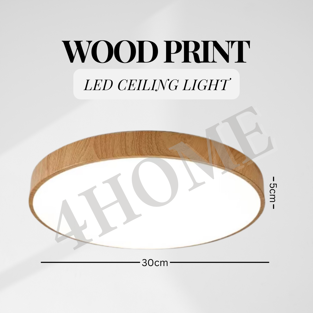 24W 36W Nordic LED Ceiling Light Minimal Ceiling Light Wooden Wood Design- Daylight Warm White Tri-tone Macaron GSE