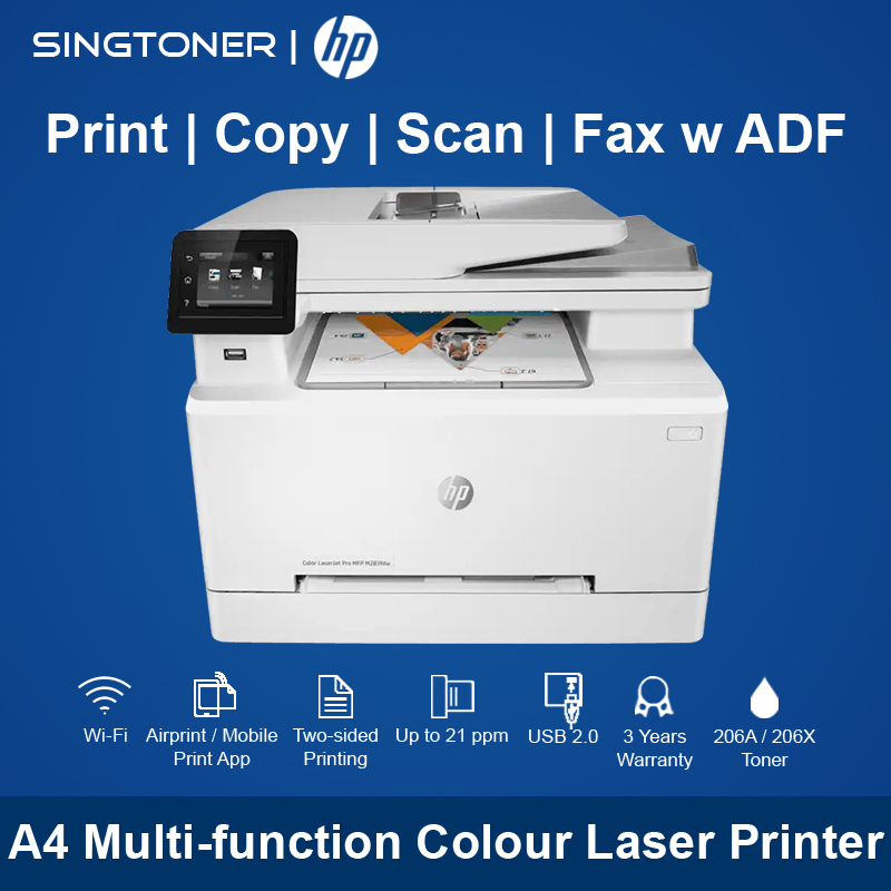 Original] HP Color LaserJet Pro M283fdw All-in-One Laser Printer, Remote Mobile Print, Scan & Copy, Duplex Printing, Works with Alexa M283 M 283 | Lazada Singapore