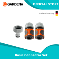 GARDENA Tap Connector (26.5mm)  and Hose Connector [13 mm (1/2″)- 15 mm (5/8″)] Bundle Set