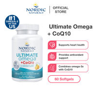 Nordic Naturals Ultimate Omega + CoQ10 (100mg) 60 Softgels - For Healthy Heart and Antioxidant Support