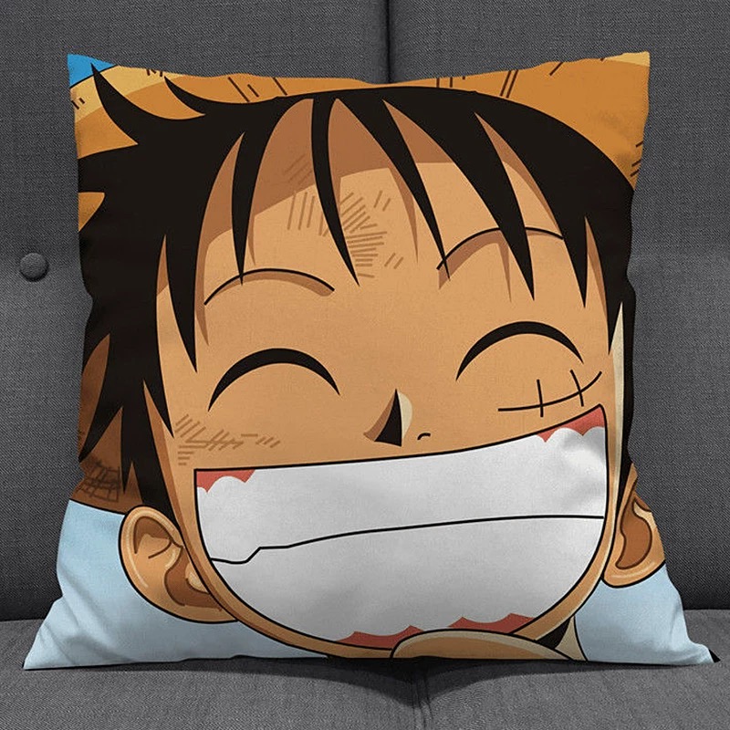 One Piece Anime Cartoon Pillow Cushion for Sofa 50cm x 50cm [Pillowcase + Stuffing][Local Stock]