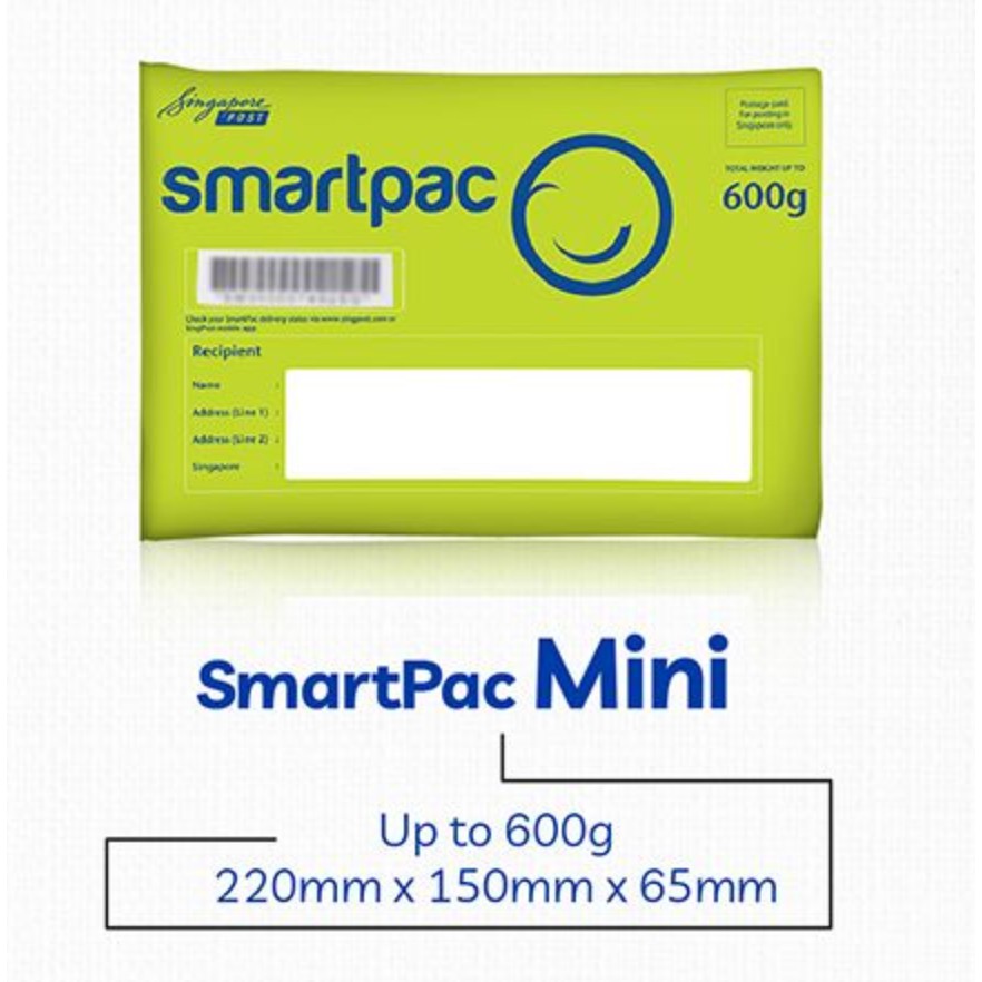 Singpost Smartpac Mini 600g x 10 pieces Prepaid Postal Service for Domestic Letterbox Delivery