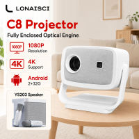 KONKA C8 Smart Projector Native 1080P FHD Support 4K Decoding |700ANSI Auto Focus & Auto Keystone Correction WiFi6 Bluetooth5.0 Android OS 2+32GB 180° Rotatable Home Theater Projector With Blue Light Protection